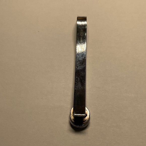 AUTHENTIC GUCCI STERLING SILVER INTERLOCKING G MEN’S TIE BAR - Picture 11 of 14